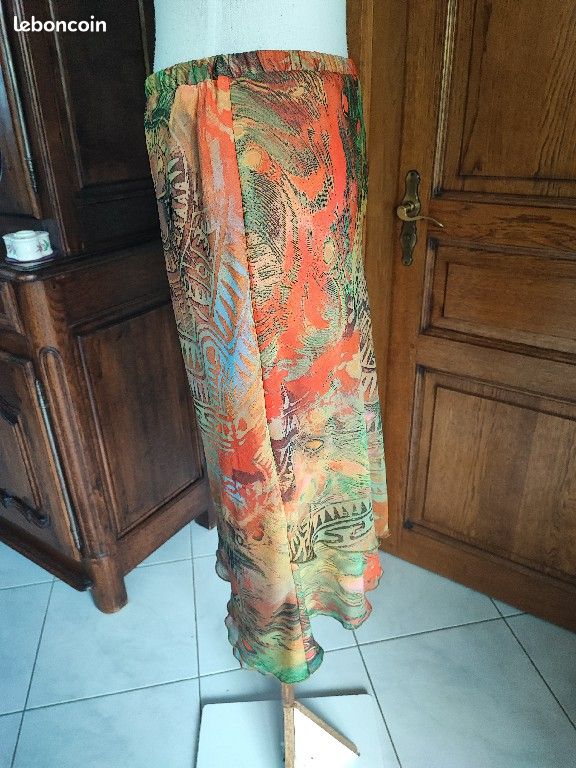 Jupe Multicolore Tissée Taille 14 - Marque George - Neuf Avec Étiquettes