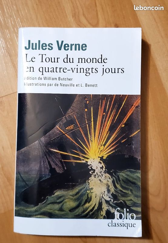 Le tour du monde en quatre-vingts jours, Jules Verne, Folio classique (image 1)