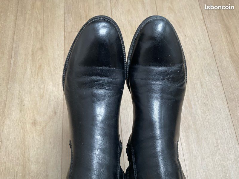Bottes en cuir femme haute noire geox (image 2)