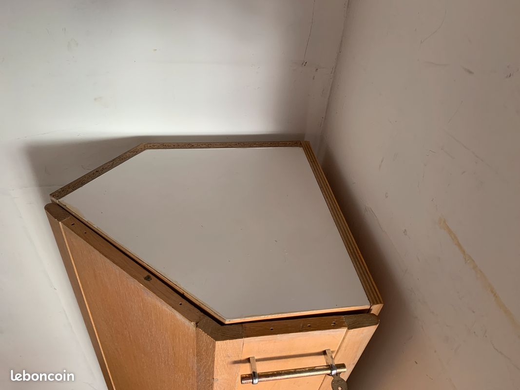 Meuble de coin pour sdb, cuisine,... Bois clair (image 4)
