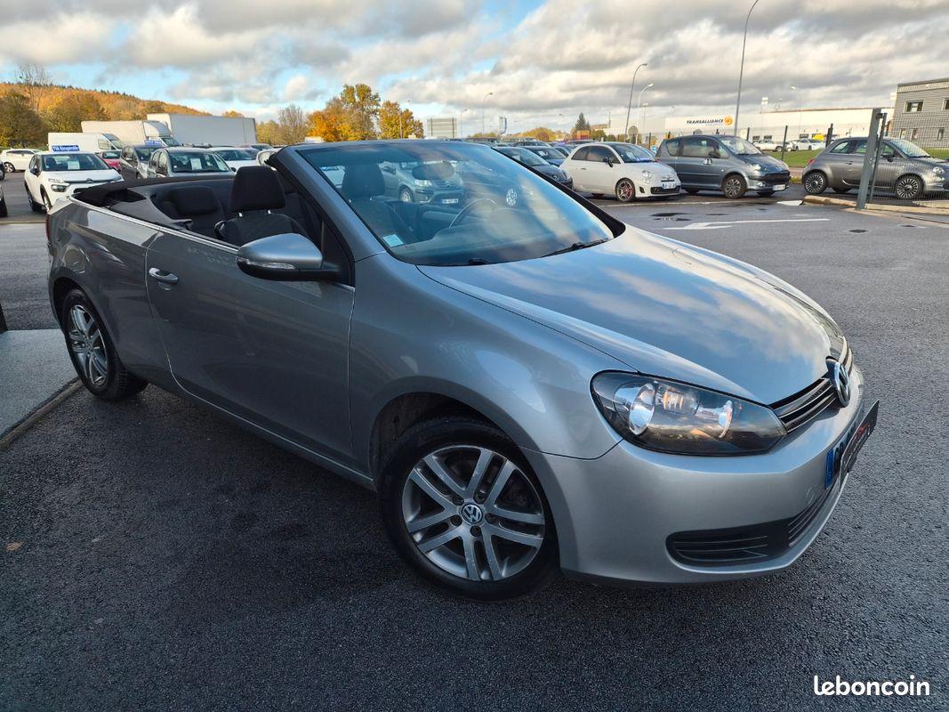 VOLKSWAGEN GOLF 6 CABRIOLET 1.6 TDI 105 CV CARAT AVEC SEULEMENT 109 000 KMS AU TARIF DE 9999 a saisir (image 2)
