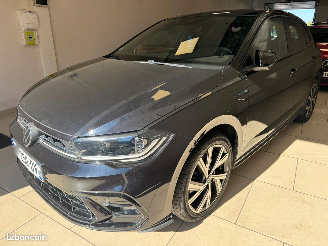 VW polo 1.0 TSI R-LINE 110 ch toit ouvrant panoramique gps xenon 2022 DSG7 parfait etat (image 2)