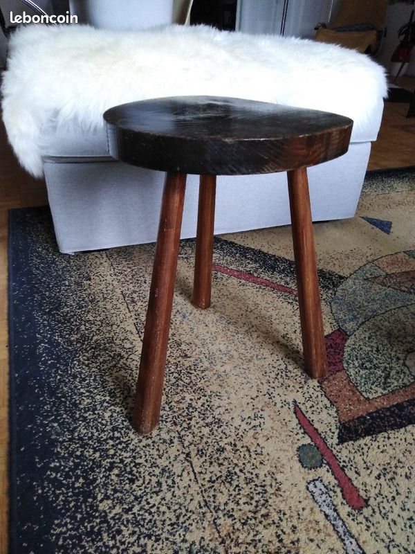 Tabouret tripode bois (image 2)