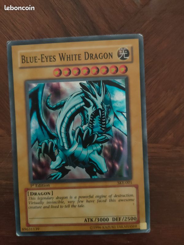 Carte Yu-Gi-Oh BLUE-EYES WHITE DRAGON 1996 (image 1)
