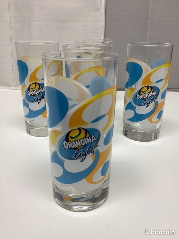 🥤 Lot de 6 verres Orangina Light – Neufs – Boîte d’origine 🥤 (image 2)