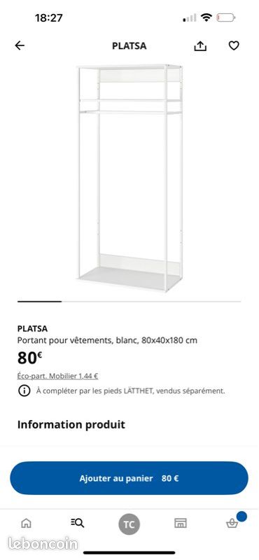 Penderie Platsa - IKEA (image 1)