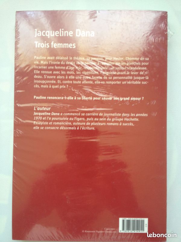 LIVRE Trois femmes Par Jacqueline Dana NEUF SOUS BLISTER (image 2)