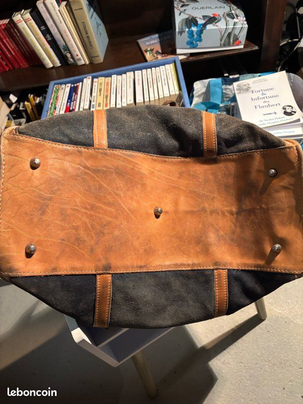 Sac à Main Vintage Clarks Années 80 - Taille Moyenne, Couleur Marron, Occasion
