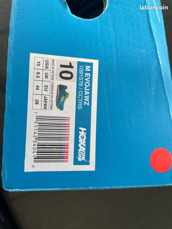 Chaussures baskets trail running Hoka One One Evo jawz idéales course à pieds et swimrun Hoka Evojawz T 44 neuves (image 4)