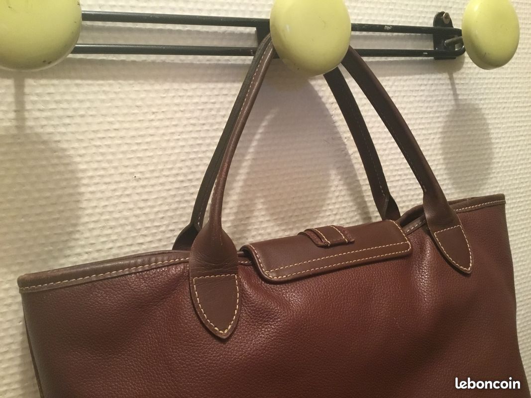 LONGCHAMP ⭐️ sac Gatsby en cuir marron TBE (image 4)