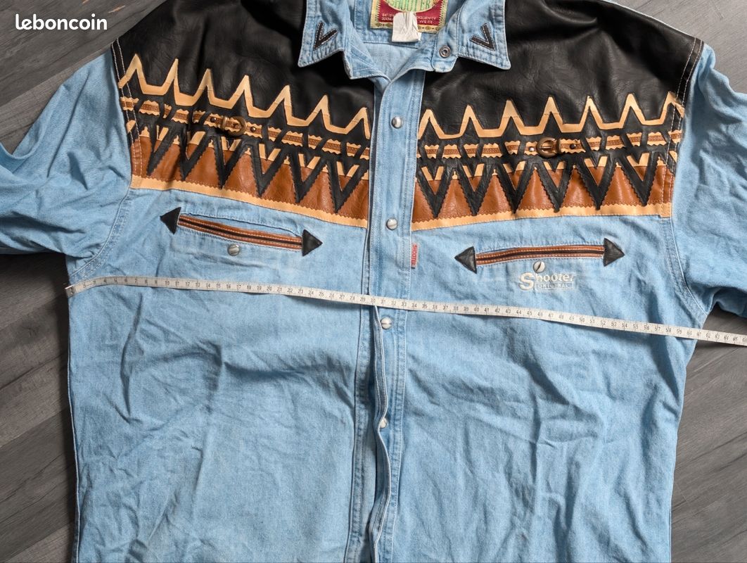 chemise jean simili