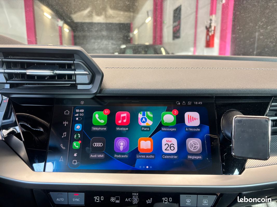 AUDI A3 Sportback 40 TFSIe 204 S tronic 6 S Line CarPlay Caméra de recul Entretient Audi Origine France Garantie 12mois (image 23)