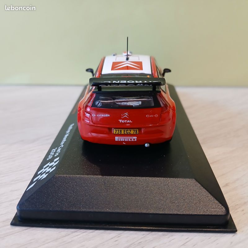 Maquette Citroën C4 WRC Loeb/Elena – Vainqueurs Rallye Monte-Carlo 2008 – 1:43 Altaya