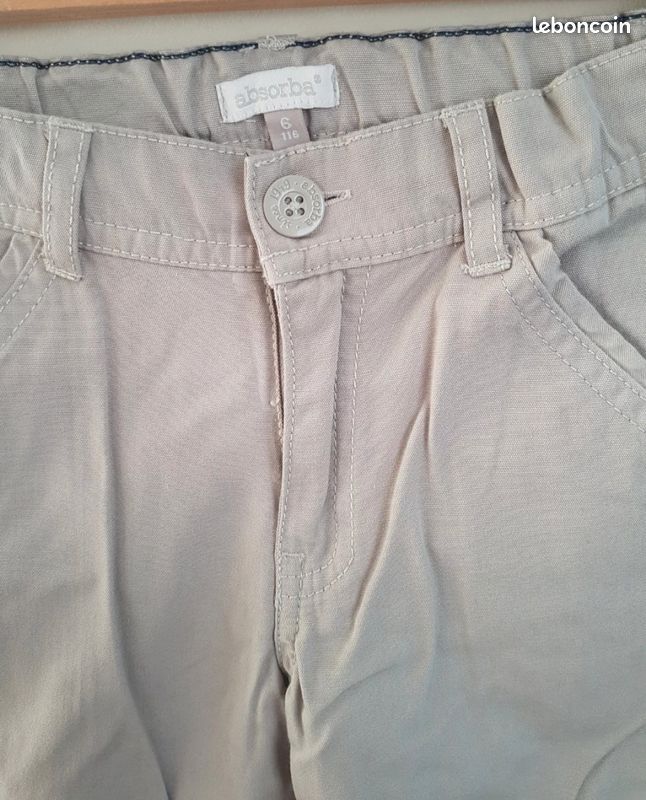 Pantalon beige garçon 8 ans absorba 7 (image 2)