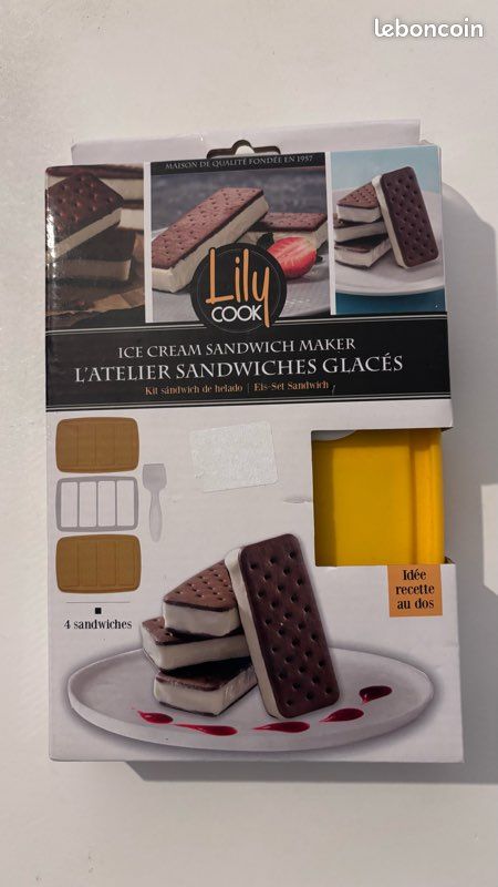 Kit Pâtisserie Lily Cook - 4 Moules Mini Sandwichs Glacés (image 1)