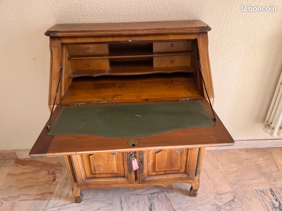 Bureau secrétaire merisier (image 3)