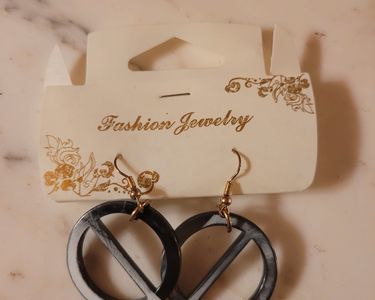 Boucles D'Oreilles à Clips Vintage En Plastique Blanc - Style Années 70 - Occasion