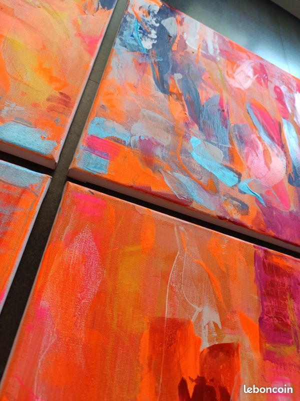 Tableau abstrait peinture sur toile (image 5)