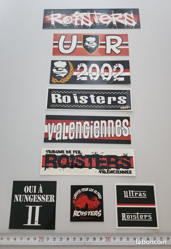 Lot De 7 Anciens Stickers Roisters – Supporters Valenciennes
