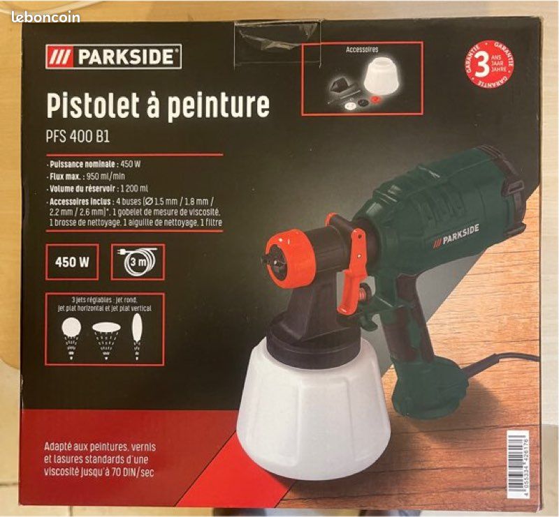 Pistolet à peinture électrique Parkside PFS 400 B1 Bricolage