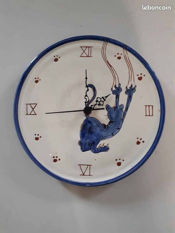 Pendule chat Poterie artisanale (image 1)