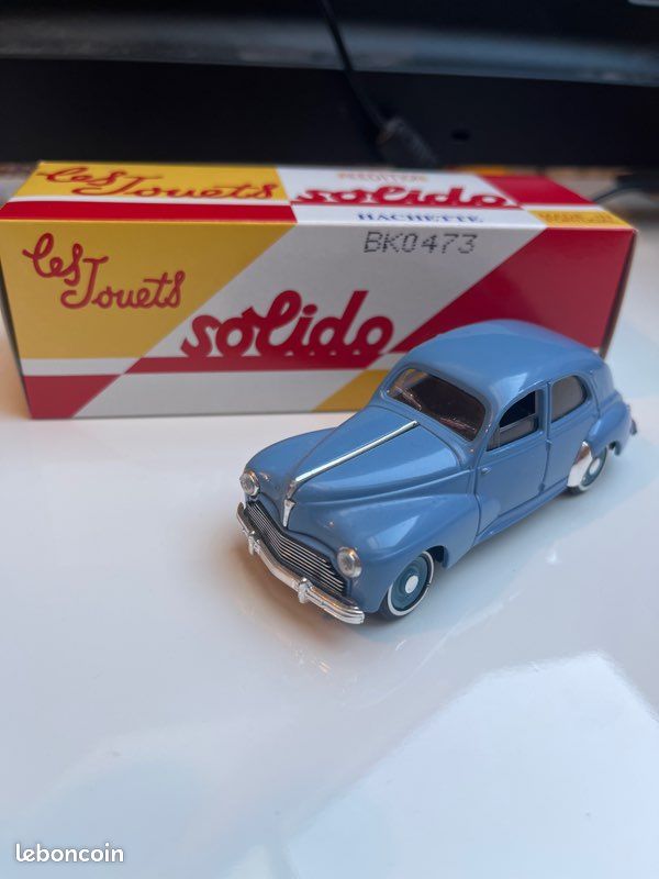 Modèle Réduit Peugeot 203 Bleu Lavande 1954 Solido 1/43 - Occasion, Boîte D'origine