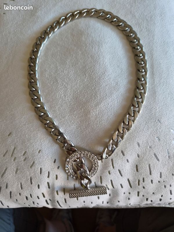 Collier en acier non oxydable et strass (image 5)