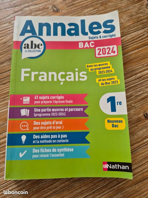 Annales bac de Français 2024 (image 1)