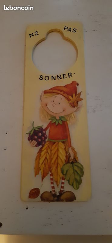 Plaque porte bois " ne pas sonner " (image 1)