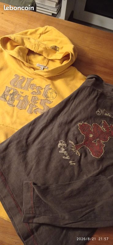 Lot de 2 hauts t-shirt et sweat (image 1)