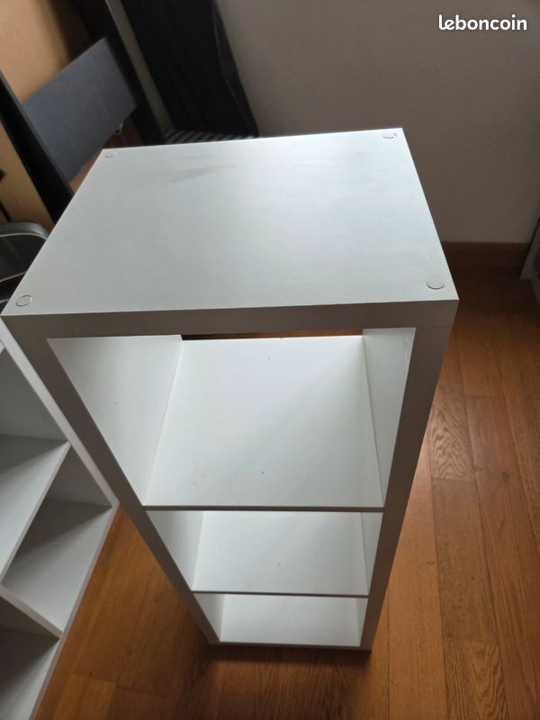 Etagere colonne blanche 3 cases (image 3)
