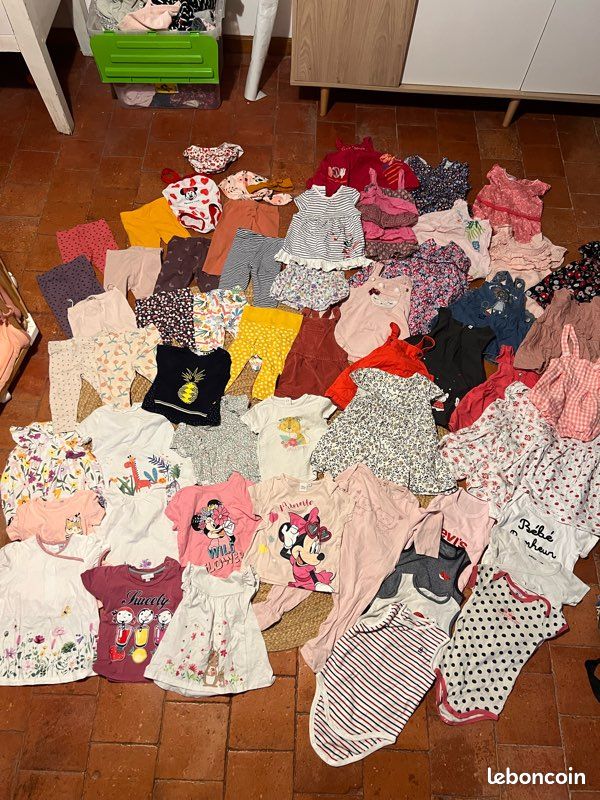 👶🎀 Lot de vêtements bébé fille – 12 mois – Été ☀️ (image 1)