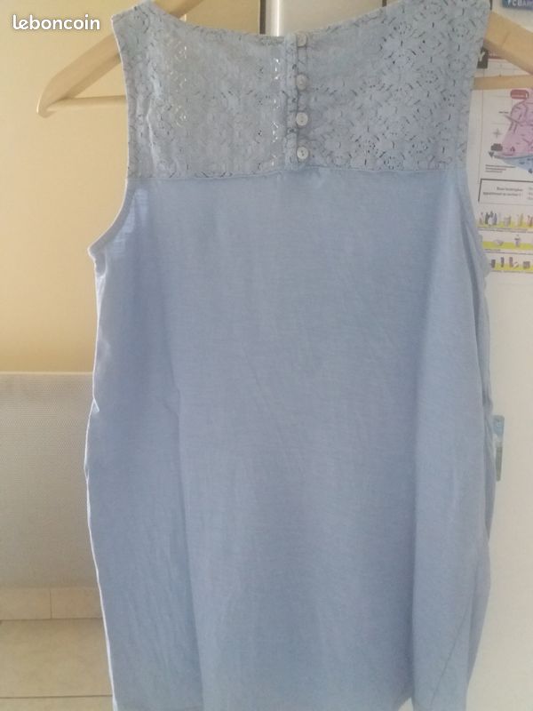 Debardeur bleu ciel Camaieu taille 38 (image 1)