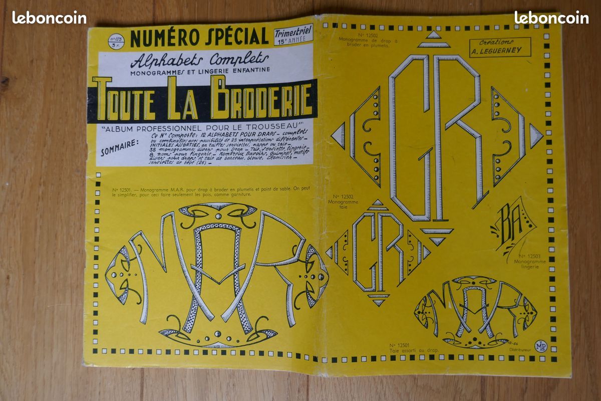 album ancien LA BRODERIE LYONNAISE HS spécial n° 4 - 1966 album ancien LA BRODERIE LYONNAISE HS spécial n° 4 - 1966
