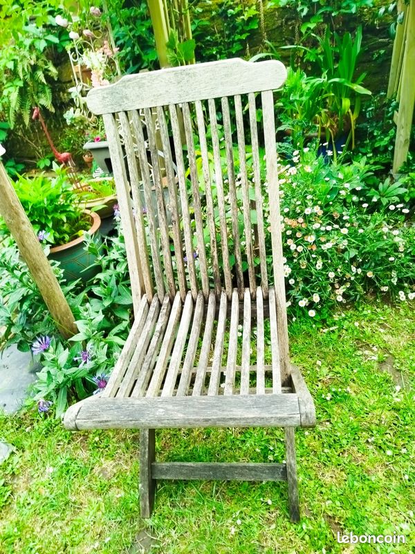 Chaise pliante de jardin - bois exotique (image 1)