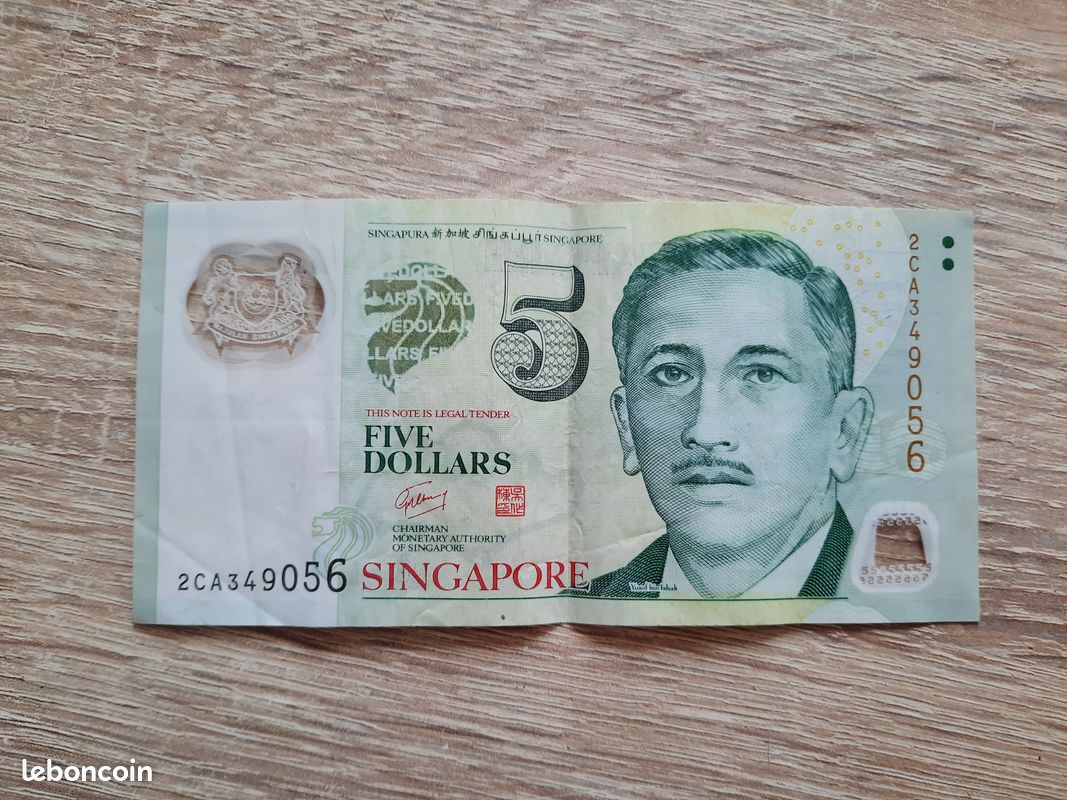 Billet de 5 dollars Singapour (image 1)