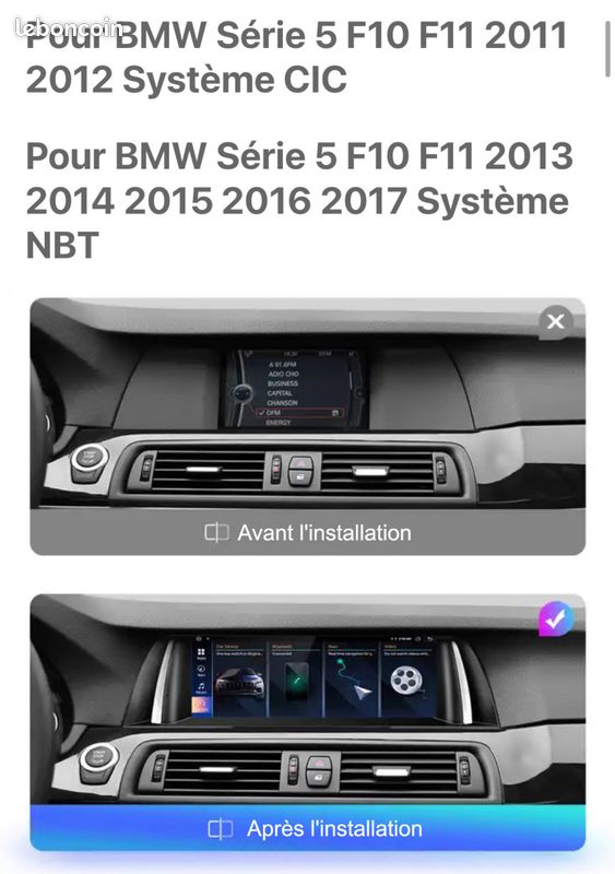 Autoradio multimédia Android pour BMW F10 F11 2011 à 2017