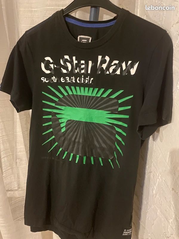 T-shirt Homme G-Star Noir Taille S - Occasion Très Bon état