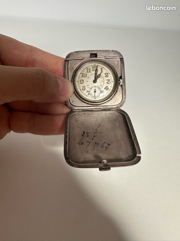 Montre de voyage en Argent massif 1930 (image 6)