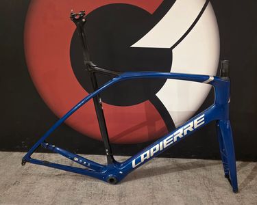 Cadre Vélo De Course 56 Cm - Aluminium Gris - Avec Fourchette - Fissure (pour Pièces)