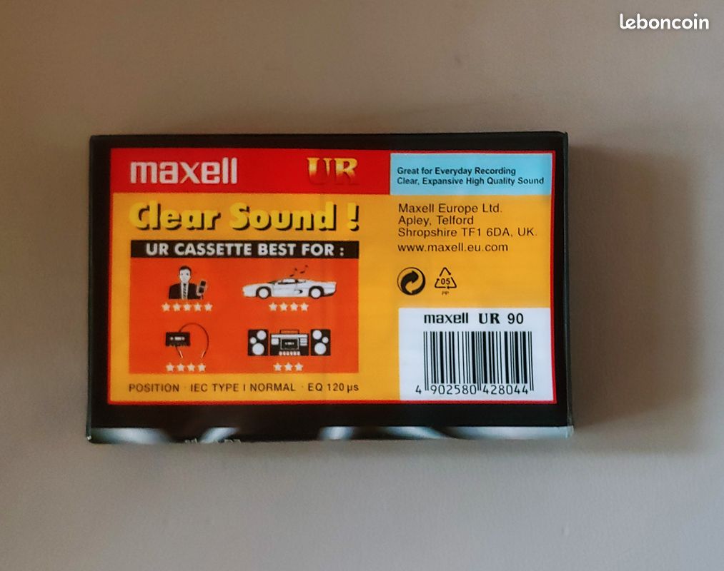 Lot De 45 Cassettes Audio Vierges Maxwell UR 90 Minutes - Neuves Sous Blister