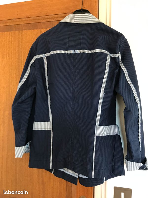 Longue Veste Ou Robe En Jean Vintage Marithé + François Girbaud - Taille 36 - Bleu Denim - Occasion Très Bon état