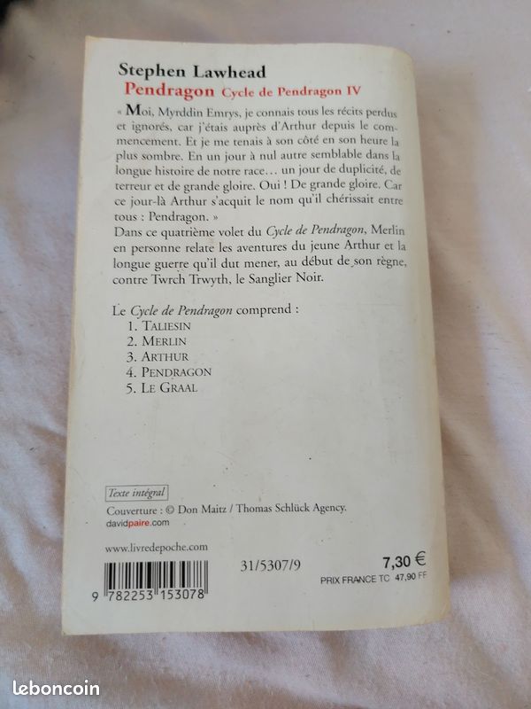 Livre ado pandragon cycle de pendragon iv (image 3)