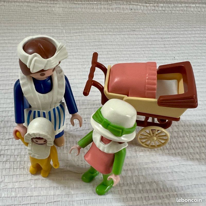 Lot Playmobil Vintage City Life 1900 Belle Époque - Set 5323 De 1990, Calèche, Personnages, Occasion