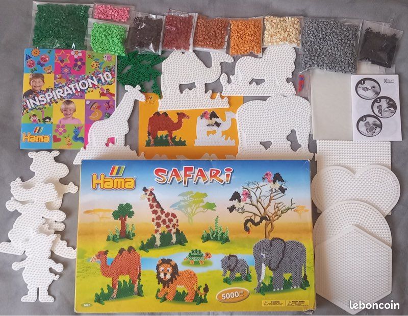 Coffret Perles Hama Safari + 7 Plaques & Livre (image 2)