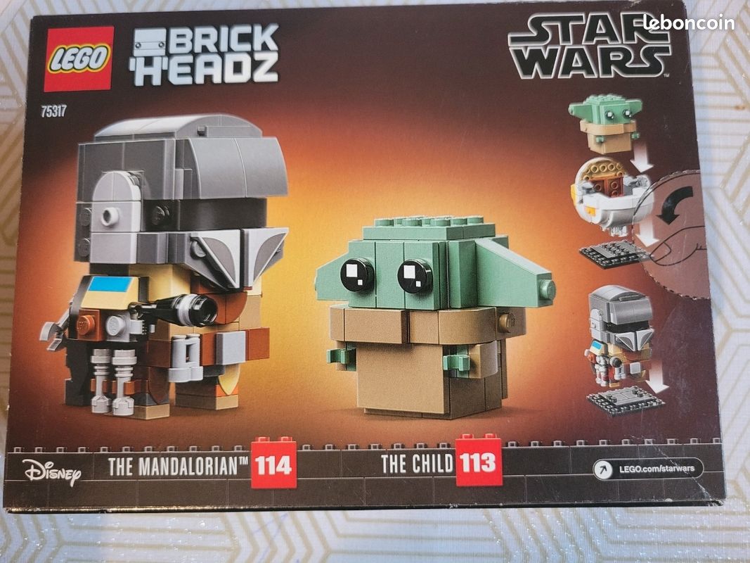 Star wars LEGO Le Mandalorien l'Enfant (BrickHeadz) — NEUF