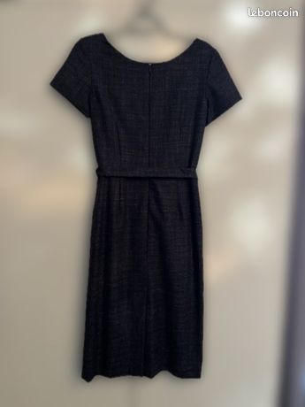 Robe Agnès B. Taille 1 - Style Évasé Midi - Couleur Gris - Jamais Portée (Occasion Très Bon État)