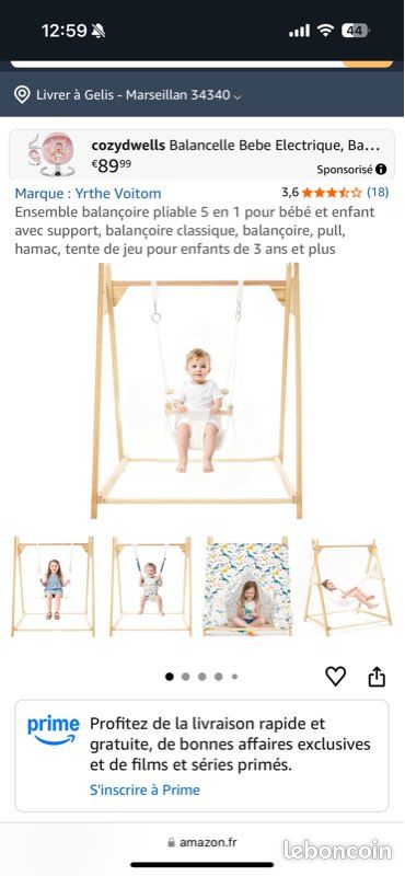 Balançoire pour bébé (image 3)