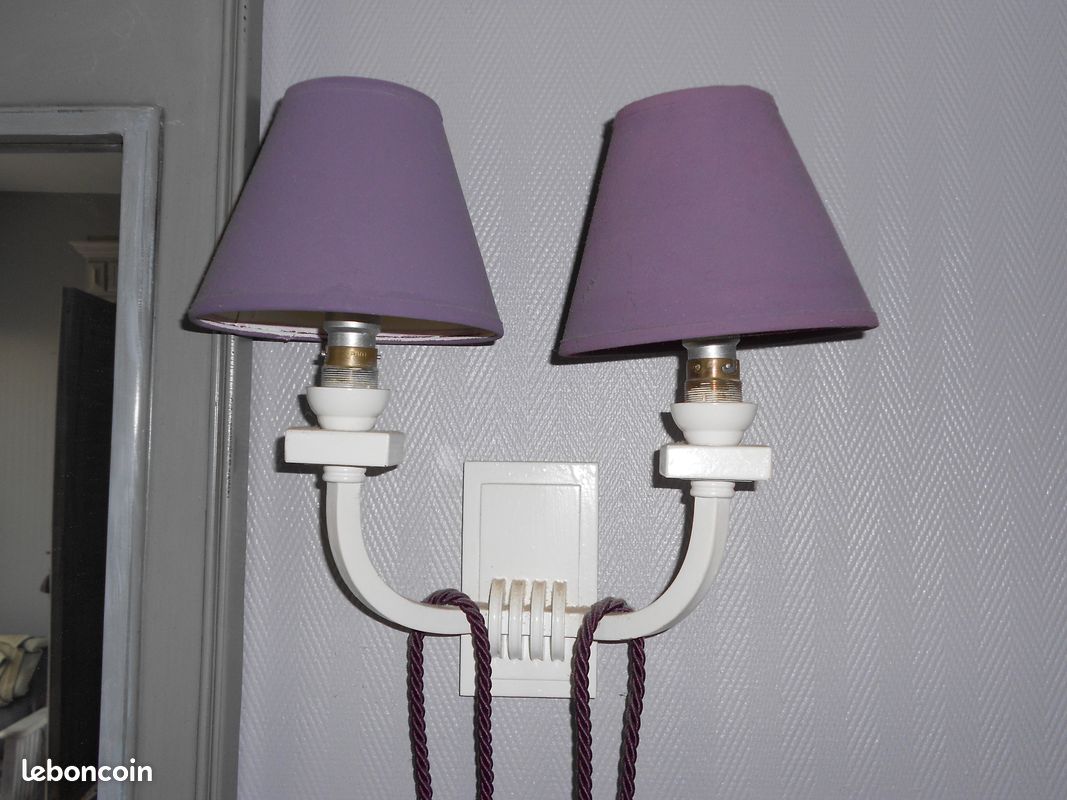 Luminaires anciens "art déco" 2 appliques et 1 lustre (image 2)