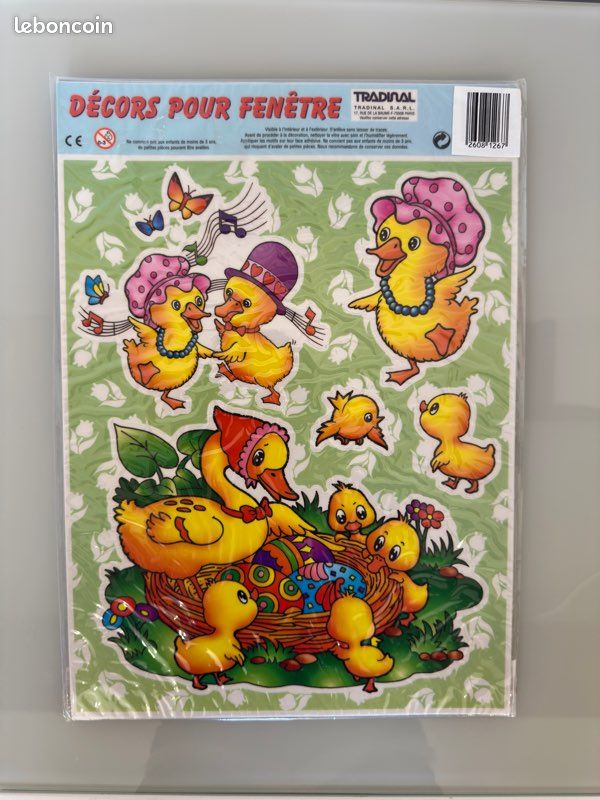 Lot De 5 Décalcomanies Vintage Meyercord – Bébés Lapins, Canards Et Chatons – Déco Crèche